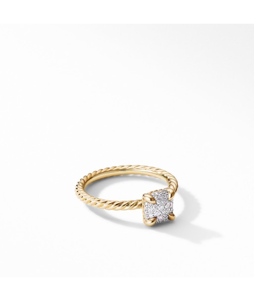 David Yurman Chatelaine Ring in 18K Yellow Gold with Full Pave Diamonds de votre