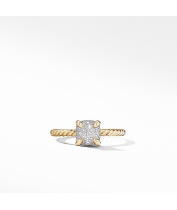 David Yurman Chatelaine Ring in 18K Yellow Gold with Full Pave Diamonds de votre