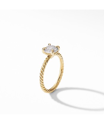 David Yurman Chatelaine Ring in 18K Yellow Gold with Full Pave Diamonds de votre