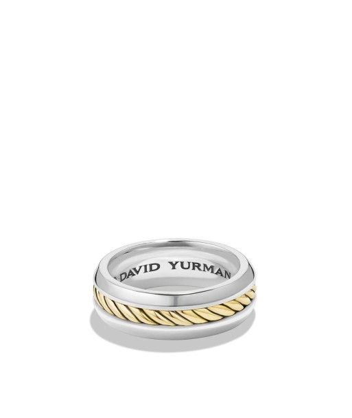 David Yurman Men's Cable Insert Classic Ring with 18K Gold pas cheres