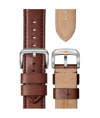 Shinola 47MM Runwell Cool Gray Dial Cognac Leather Watch S0120018330 une grave pollution 