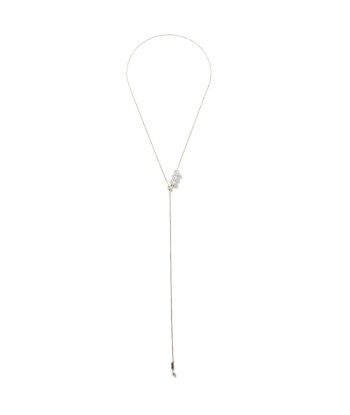 Mizuki Sea of Beauty Three Pearl Lariat Necklace in 14K Yellow gold pas chere