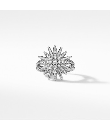 David Yurman Starburst 19MM Diamond Ring Sterling Silver votre