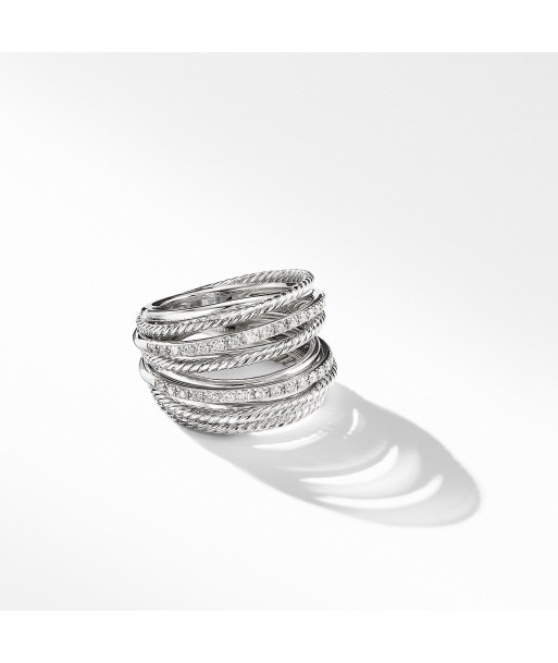 David Yurman Crossover 18MM Wide Diamond Ring paiement sécurisé