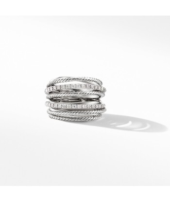 David Yurman Crossover 18MM Wide Diamond Ring paiement sécurisé