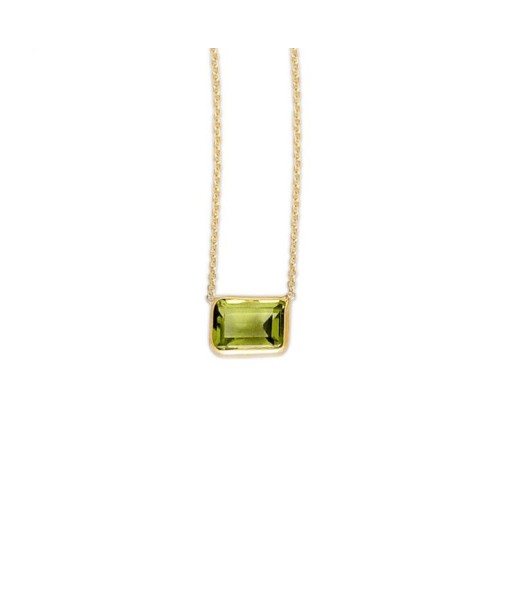 14k Yellow Gold Emerald Cut Necklace Le MVP de beaucoup