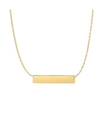 14K Gold Small Bar Necklace pas cher chine