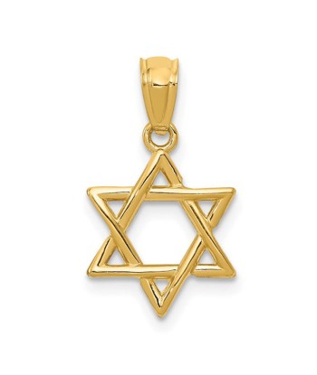 14k Yellow Gold Star of David Charm les ligaments