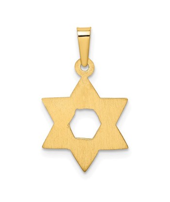 14k Yellow Gold 23MM Star of David Charm En savoir plus