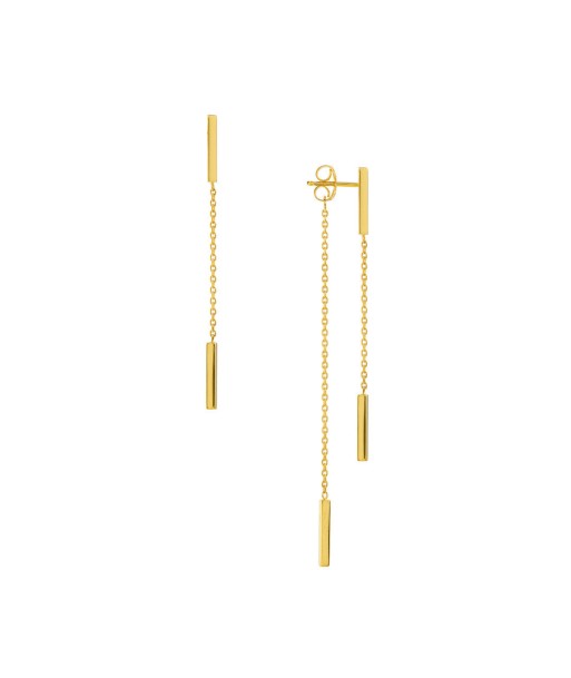 14k Gold Double Dangle Chain Earrings d'Europe débarque