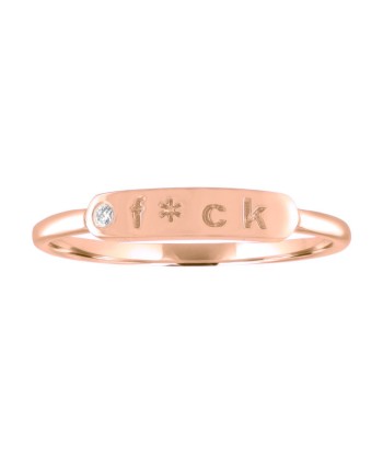 My Story 14k Gold "F*ck" Skinny Signet Ring Le MVP de beaucoup