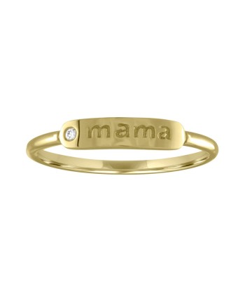 My Story 14k Gold "Mama" Skinny Signet Ring à prix réduit toute l'année