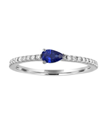 My Story 14k White Gold "The Layla" Sapphire Ring français