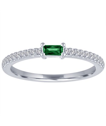 My Story "The Julia" Baguette Emerald Diamond Ring livraison gratuite