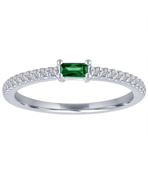 My Story "The Julia" Baguette Emerald Diamond Ring livraison gratuite