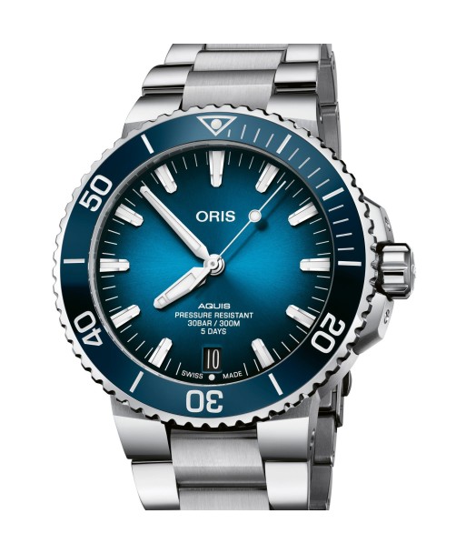 Oris Aquis Date Calibre 400 Blue Dial Steel Watch 01 400 7763 4135-078 24 09PEB Profitez des Offres !