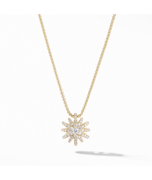 David Yurman Starburst 18k Yellow Gold Diamond Necklace Amélioration de cerveau avec