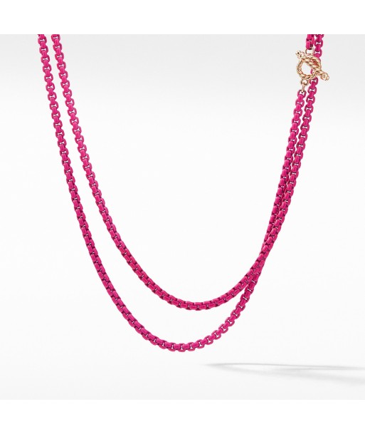 David Yurman Bel Aire Stainless Steel Coated Hot Pink Acrylic Necklace Découvrez la collection