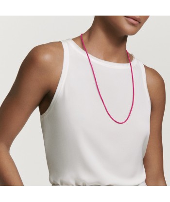 David Yurman Bel Aire Stainless Steel Coated Hot Pink Acrylic Necklace Découvrez la collection