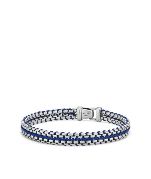 Mens 10MM Woven Blue Nylon Cord Bracelet Fin de série