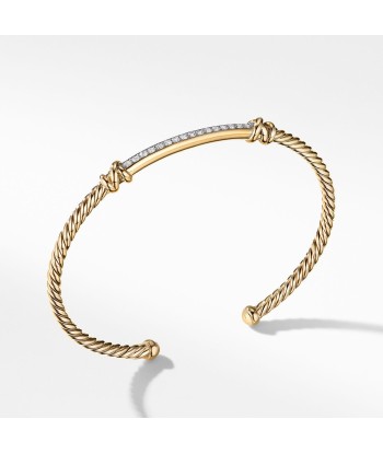 David Yurman Petite Helena 18k Gold Diamond Station Bracelet Fin de série