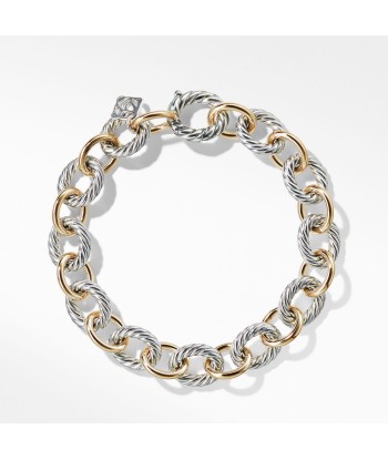 David Yurman Oval Link Chain 18k Silver Bracelet, 10MM de France