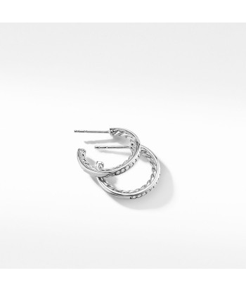 David Yurman Diamond Hoop Earrings 19MM Amélioration de cerveau avec