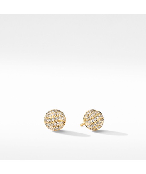 David Yurman Mini Diamond Cable 18k Gold Stud Earrings Découvrez la collection