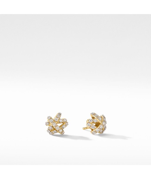 David Yurman Crossover 18k Gold Diamond Stud Earrings suggérées chez