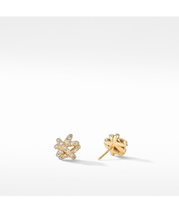 David Yurman Crossover 18k Gold Diamond Stud Earrings suggérées chez