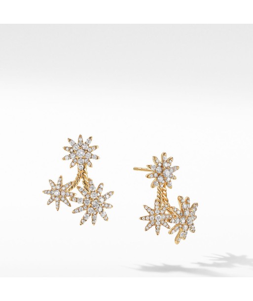 David Yurman Starburst 18k Gold Front to Black Cluster Studs commande en ligne