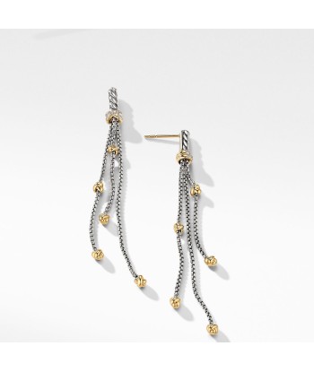 David Yurman Chain Drop Diamond 18k Gold Silver Earrings Toutes les collections ici