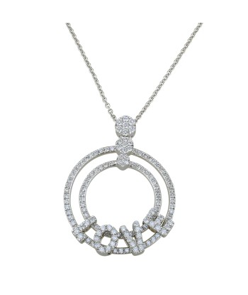 Hulchi Belluni 18K White Gold "Love" Diamond Necklace est présent 