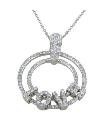 Hulchi Belluni 18K White Gold "Love" Diamond Necklace est présent 