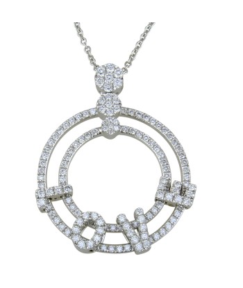 Hulchi Belluni 18K White Gold "Love" Diamond Necklace est présent 