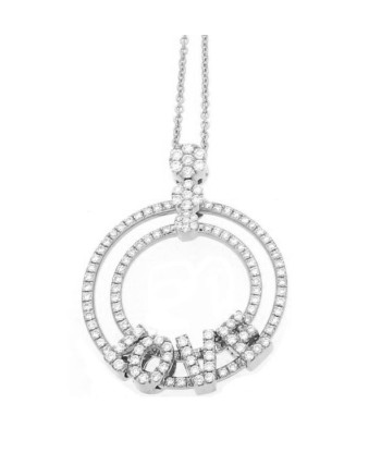 Hulchi Belluni 18K White Gold "Love" Diamond Necklace est présent 