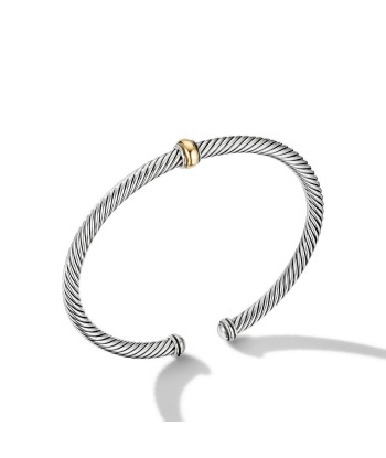 David Yurman Cable Classics Center Station Bracelet with 18K Yellow Gold Véritable concentré