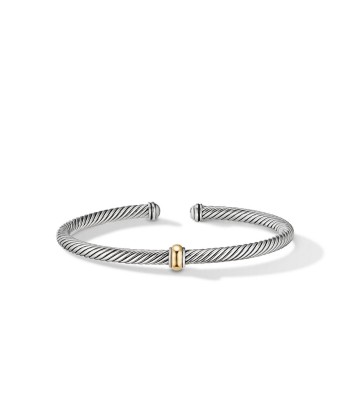 David Yurman Cable Classics Center Station Bracelet with 18K Yellow Gold Véritable concentré