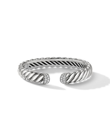 Sculpted Cable Cuff Bracelet with Pave Diamonds du meilleur 