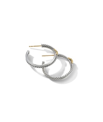 Petite X Hoop Earrings with 18K Yellow Gold chez Cornerstreet bien 