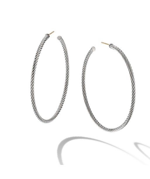 Sculpted Cable Hoop Earrings pas cher