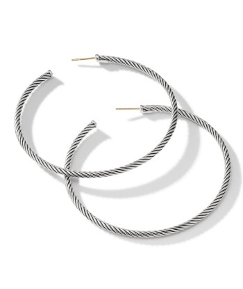 Sculpted Cable Hoop Earrings pas cher