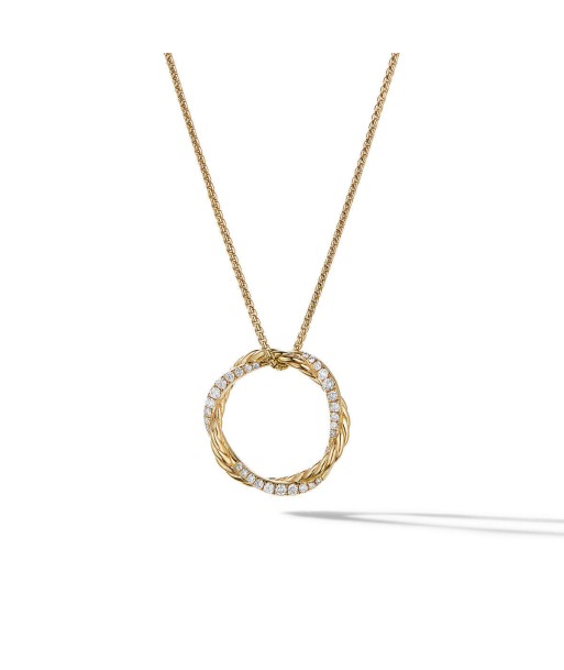 Petite Infinity Pendant Necklace in 18K Yellow Gold with Pave Diamonds shop