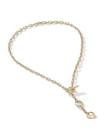 DY Madison Three Ring Chain Necklace in 18K Yellow Gold l'évolution des habitudes 