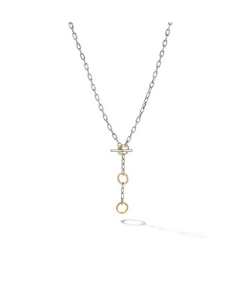 DY Madison Three Ring Chain Necklace with 18K Yellow Gold en ligne des produits 