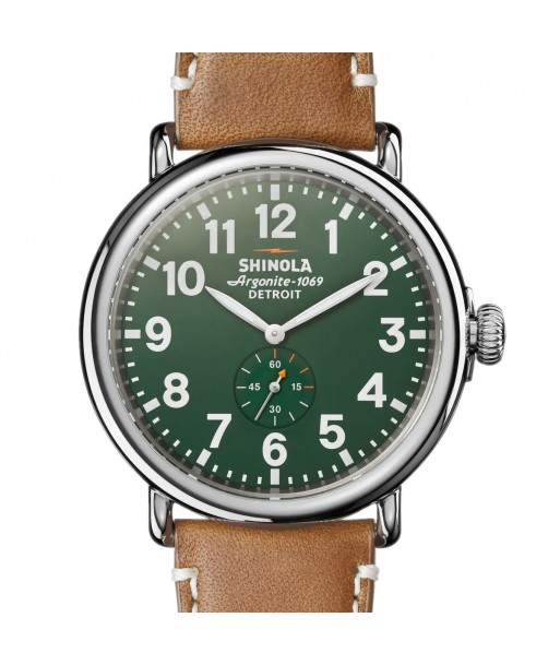 Shinola 47MM Runwell Green Dial Maple Leather Unisex Watch S0110000038 suggérées chez