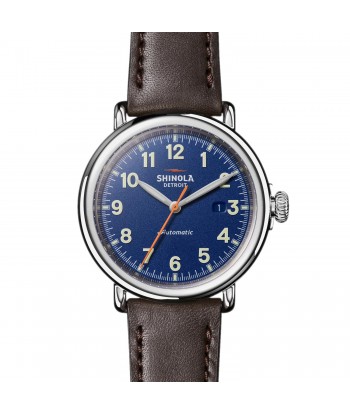 Shinola 45MM Runwell Automatic Kodiak Leather Strap Watch S01120183140 paiement sécurisé