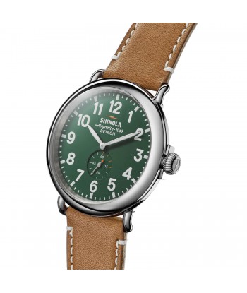 Shinola 47MM Runwell Green Dial Maple Leather Unisex Watch S0110000038 suggérées chez