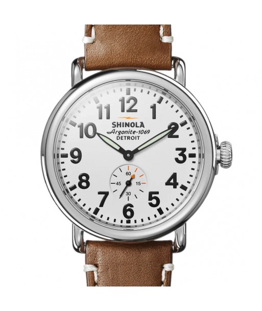 Shinola 41MM Runwell White Dial Quartz Watch S0110000109 le concept de la Pate a emporter 