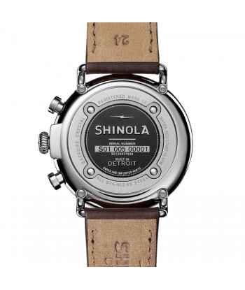 Shinola 47MM Runwell Chronograph Silver Dial Watch S0120077936 Fin de série